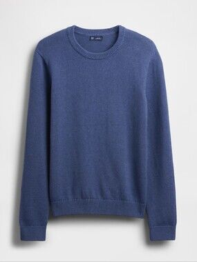 GAP Blue Crewneck Sweater Men’s Sz M Cotton Knit Casual Pullover Preppy Casual